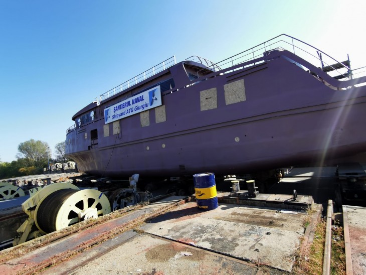 Cea mai mare navă de cercetare de pe apele curgătoare interioare din Europa a fost lansată la apă în Giurgiu