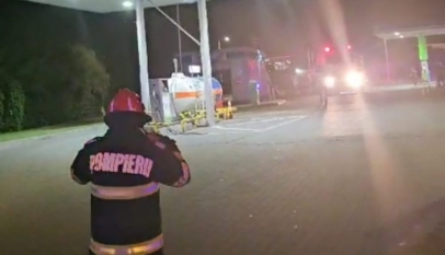 Incendiu într-o benzinărie cu stație GPL din zona CET